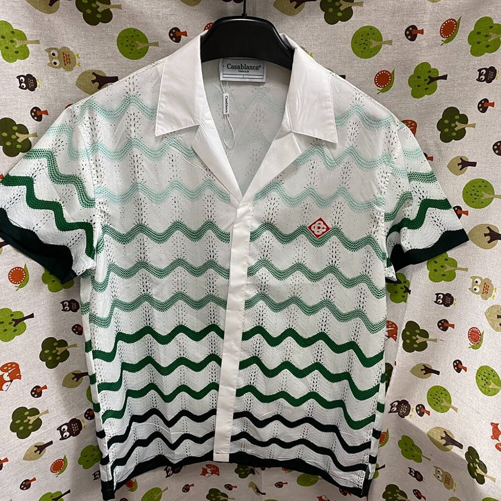 Casablanca Casual Breathable Green Shirt